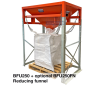 BFU250 Bulk Bag Filling Frame + Reducing Funnel to suit spout top FIBC