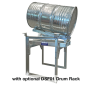 BTS60 Drum Tilter fitted to DSF01 Drum Rack