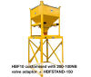HBF Hopper Bin with custom 200-100NB valve + HBFSTAND-150 raised stand for extra height clearance