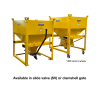 HBF Hopper Bin available with clamshell opening gate or slide valve