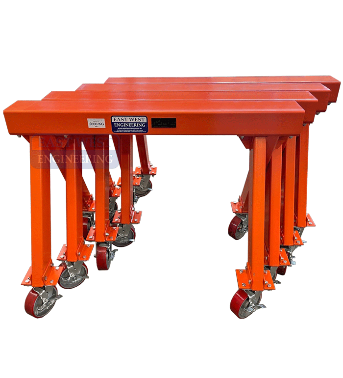 ATSW Support Trestle with Wheels 2T - nested for storage