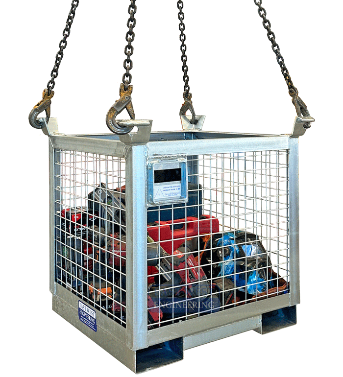 CGM Small Load & Tool Crane Cage in use lifting tools onsite