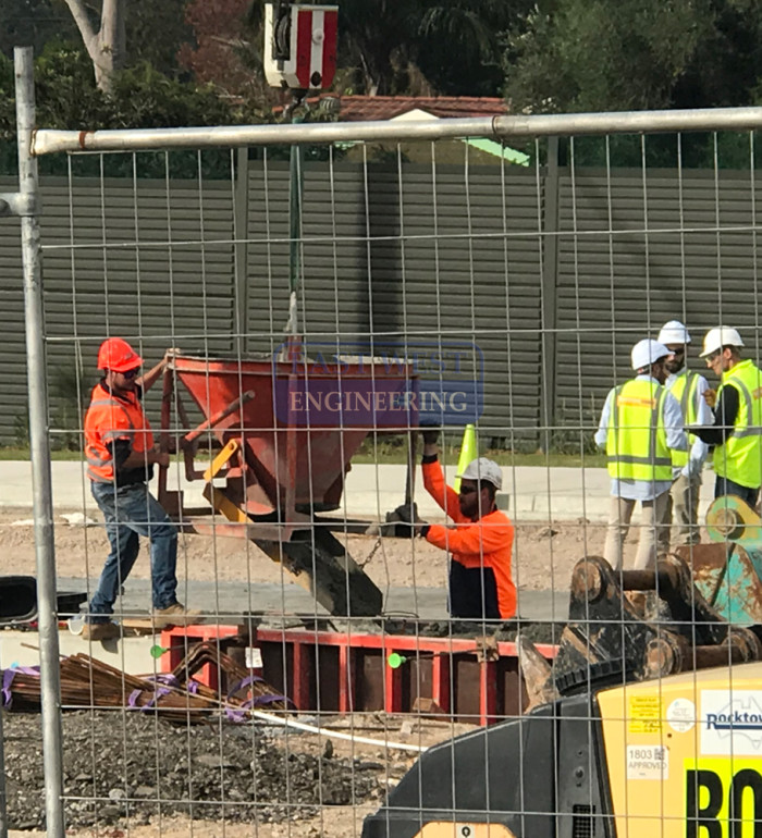 CKM Concrete Kibble - in-use on roadworks project
