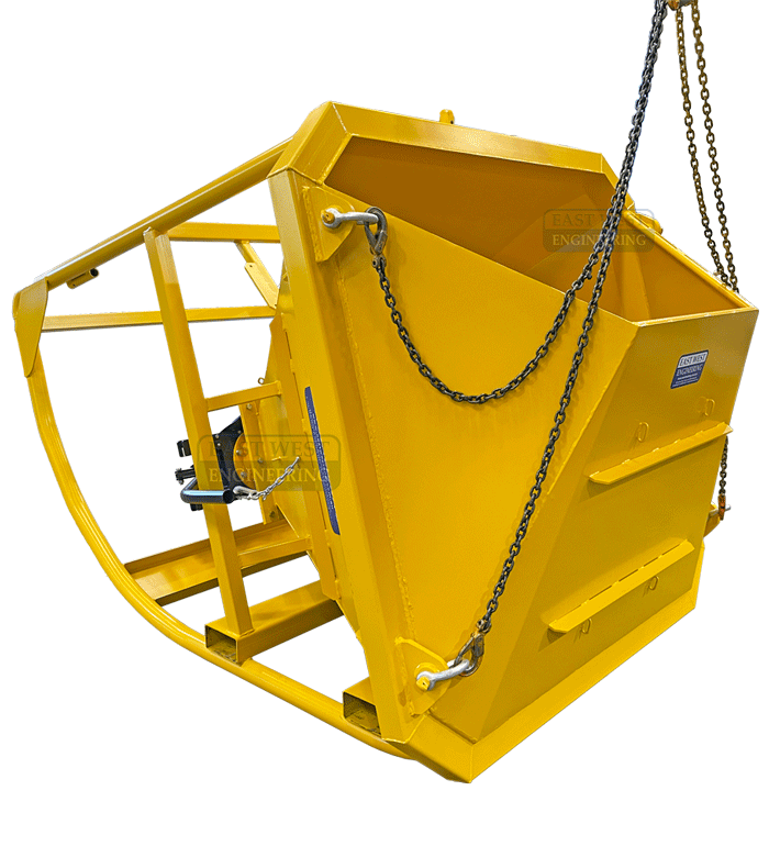 CKROF20-SV Concrete Kibble with Slide Valve in Laydown position