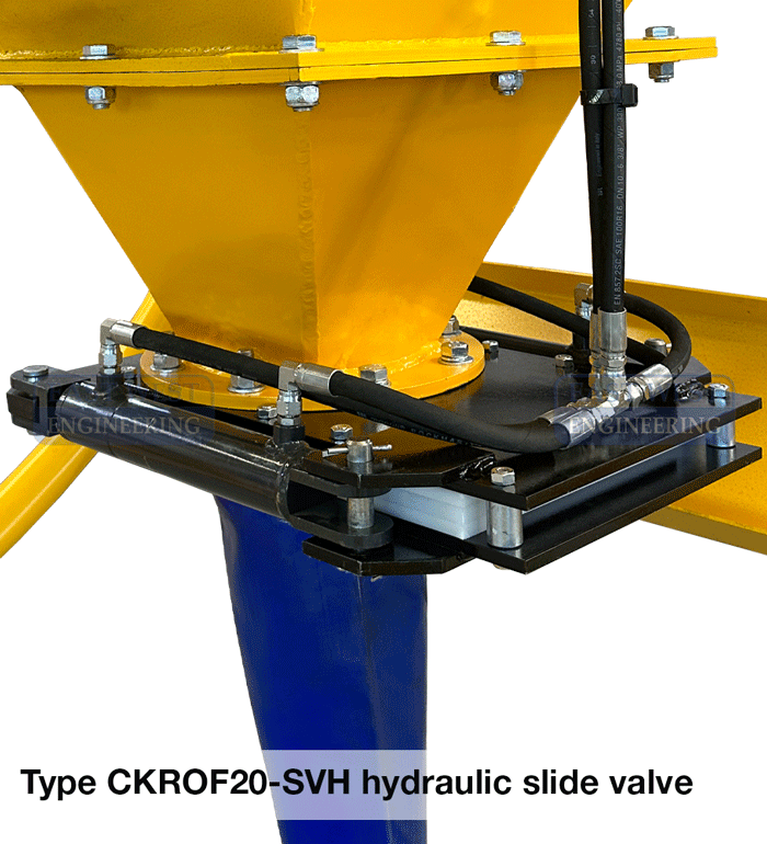 CKROF20-SVH Concrete Kibble Laydown with hydraulic operated slide valve 