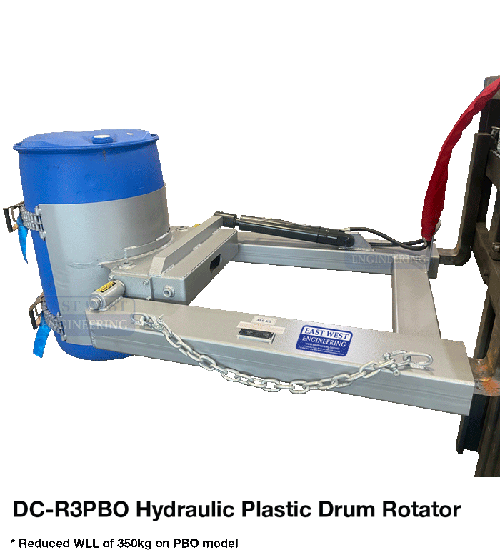 DC-R3PBO Hydraulic Plastic Drum Rotator