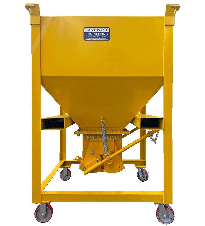 HBF Hopper Bin with clamshell opening gate 
