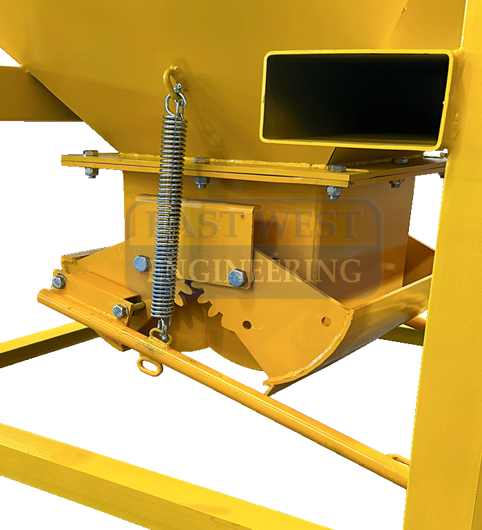 HBF Hopper Bin with clamshell opening gate 