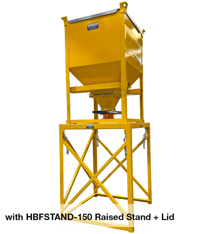 HBF Hopper Bin with raised stand and lid