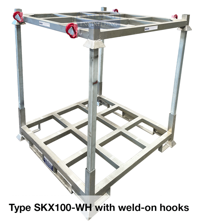 SKX100-WH Bulk Bag Frame + Optional Weld-on Hooks