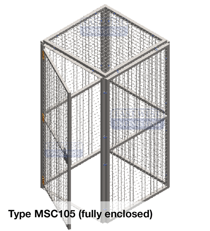 MSC105 fully enclosed Modular Storage Cage - 1050mm