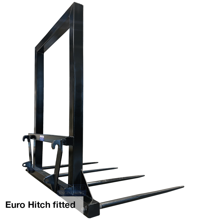 QVB4 Euro Hitch Tractor Bale Spear Attachment 