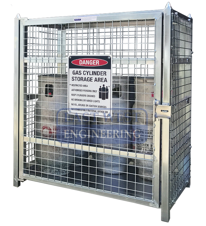 SGB129 Gas Cylinder Storage Cage - mid shelf excluded