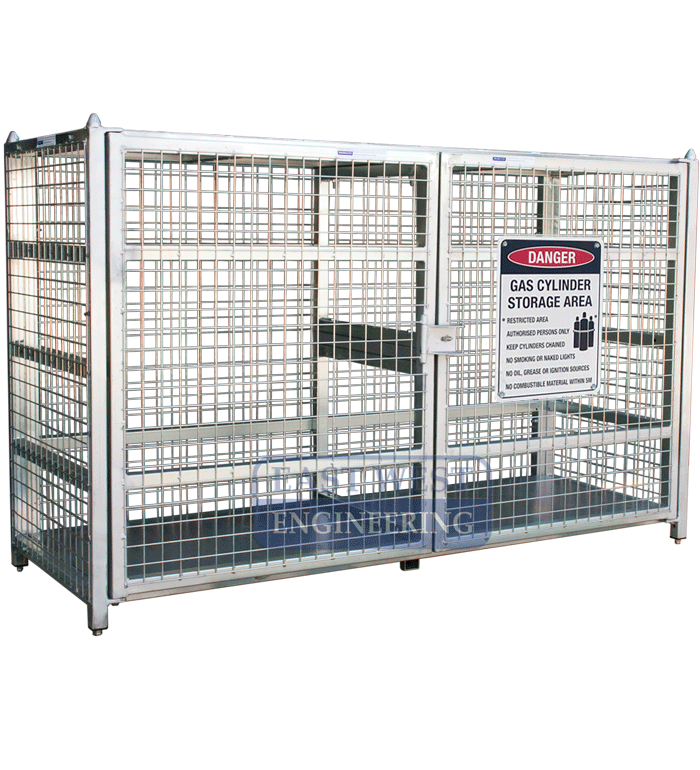 SGB249 Gas Cylinder Storage Cage - mid shelf excluded