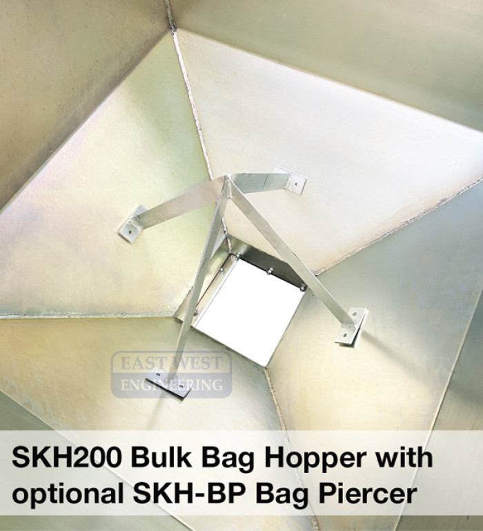 SKH200 Bulk Bag Hopper with optional SKH-BP Bag Piercer