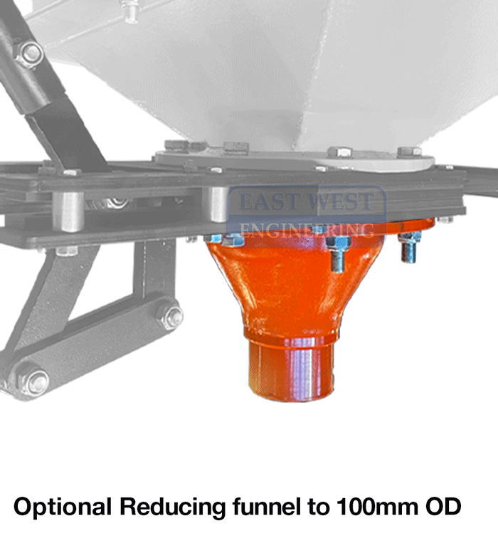 HBF Hopper Bin with reducing funnel to 100mm OD