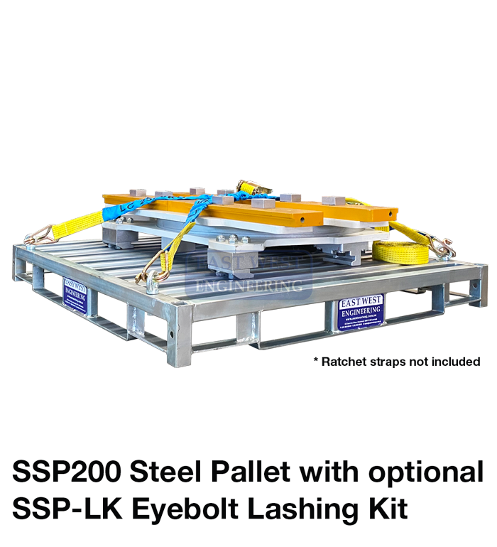 SSP200 Steel Pallet + Lashing Kit