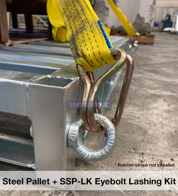 SSP200 Steel Pallet + Lashing Kit