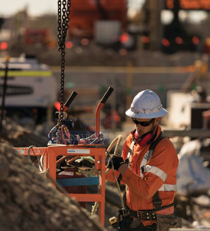 TGC2 Gas Cylinder Trolley in use on construction site